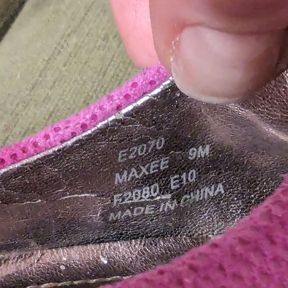 Calvin Klein Magenta Fuchsia Purple Maxee Genuine Suede Beaded Ballets Flats - Picture 5 of 12